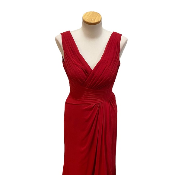 Bari Jay Long Red Dress Size 4 - Picture 2 of 8
